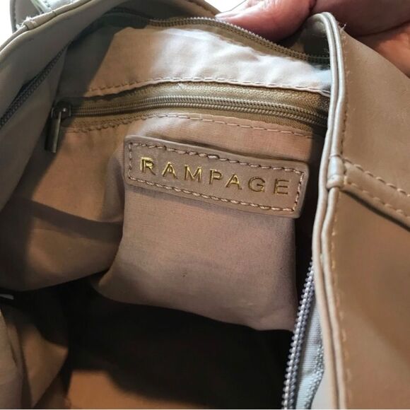 Rampage Blush Nude Shoulder Bag Large Hobo Tote Light Pink - Picture 7 of 8